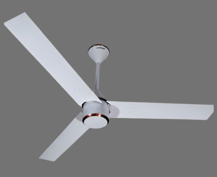 Luker BLDC Ceiling Fan Size Zero Crown 1200mm (48 inch) 3 Blade White-White-Copper